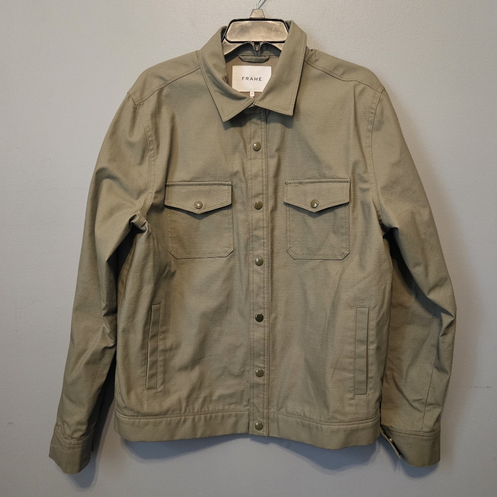 Frame Denim Men's Olive Utility Field Jacket